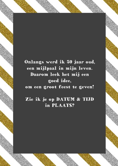 Uitnodiging goud zilver vijftig jaar 3