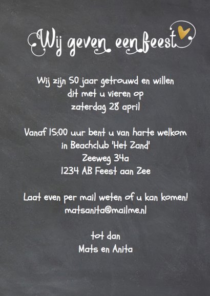 Uitnodiging Gouden huwelijk - LO 3