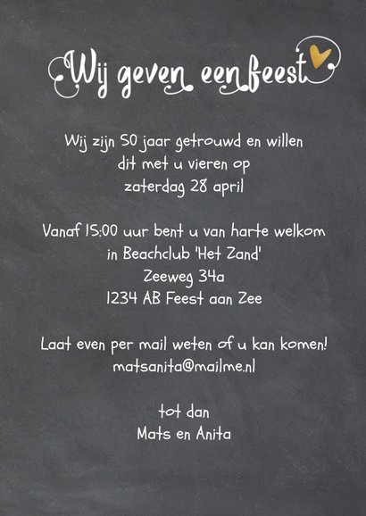 Uitnodiging Gouden huwelijk - LO 3