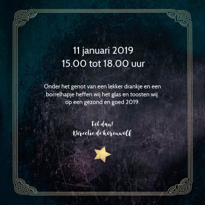 Uitnodiging great gatsby stijl nieuwjaarsborrel 3