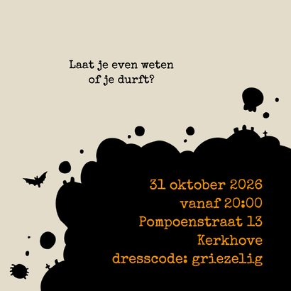 Uitnodiging Halloween Party gekke pompoenen 3