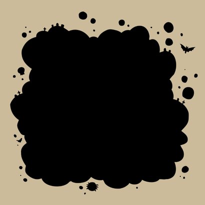 Uitnodiging Halloween Party gekke pompoenen Achterkant