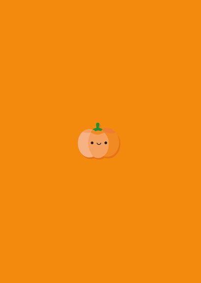 Uitnodiging Halloween party met lief spookje Achterkant