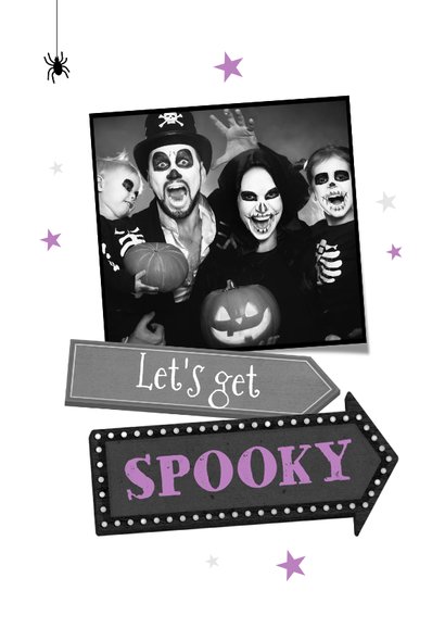 Uitnodiging Halloweenfeest wegwijzers vleermuizen spin 2