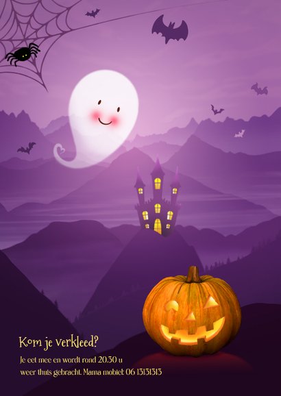 Uitnodiging Happy Halloween trick or treat 2