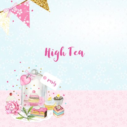 Uitnodiging High Tea stolp taartjes 2