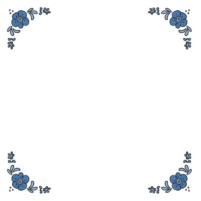 Uitnodiging Hollands feestje delftsblauw Achterkant