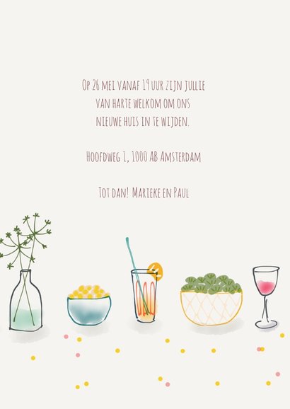 Uitnodiging Housewarming Cheers 3