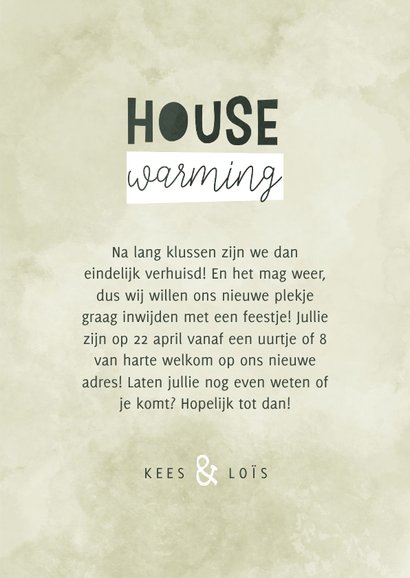 Uitnodiging housewarming met verhuisdoos en plantjes 3