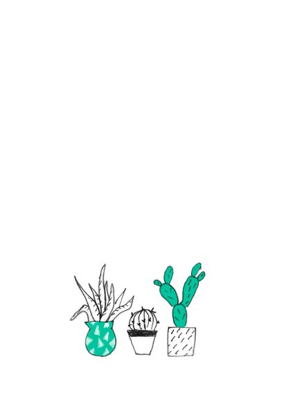 Uitnodiging housewarming party cactussen planten 2