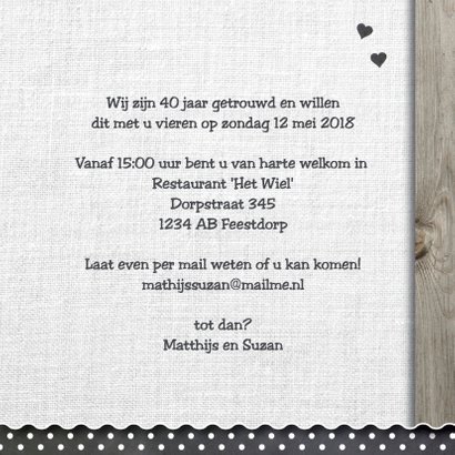 uitnodiging hout design - krijtbord hart 3