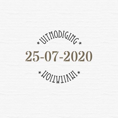 Uitnodiging hout en bord RB 2