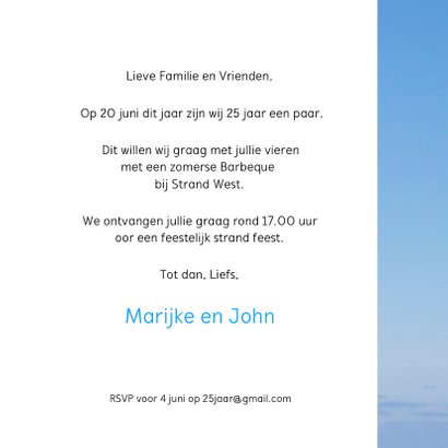 Uitnodiging Houten Wegwijzer blauwe lucht 3