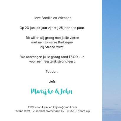 Uitnodiging Houten Wegwijzer blauwe lucht 3