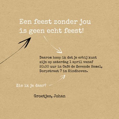 Uitnodiging Ik word 50 en daar is niks mis mee 3