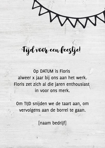 Uitnodiging - in dienst x jaar 3