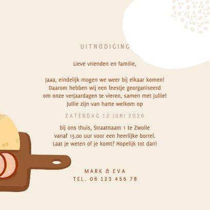 Uitnodiging inhaalfeestje we mogen weer borrelplank 3