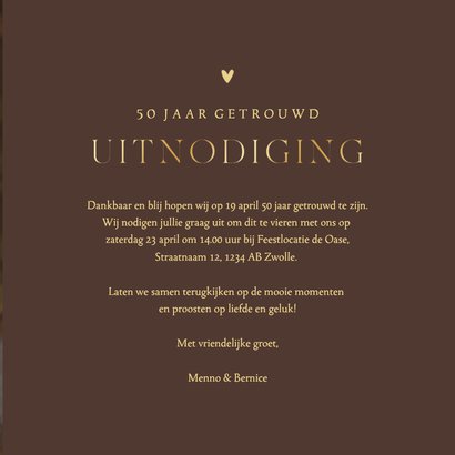 Uitnodiging jubileum 1976 2026 grote foto met goudfolie 3