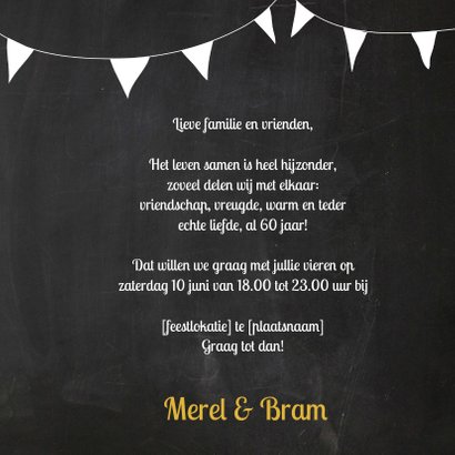 Uitnodiging jubileum 60 jaar ballonnen goud 3