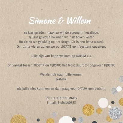 Uitnodiging jubileum confetti 3