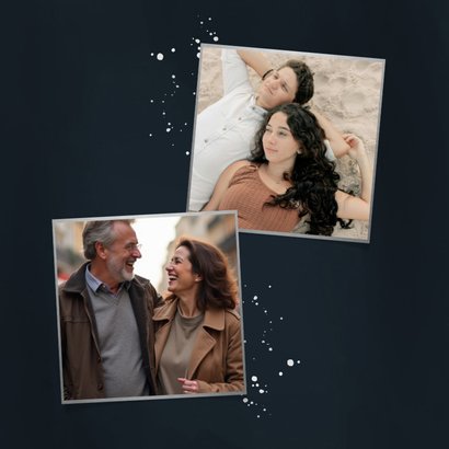 Uitnodiging jubileum donkerblauw zilver 25 jaar getrouwd 2