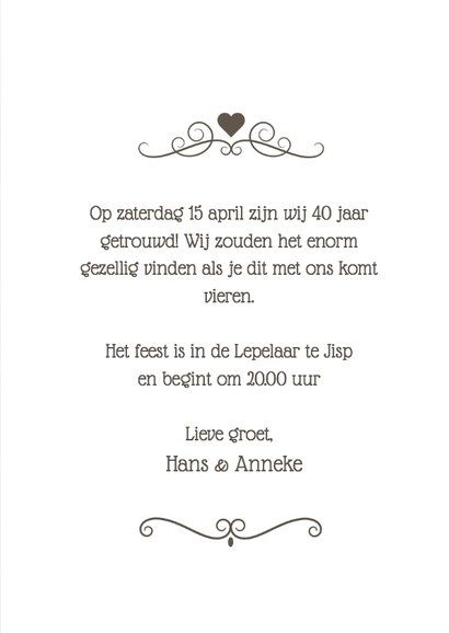 Uitnodiging jubileum foto's hout 3
