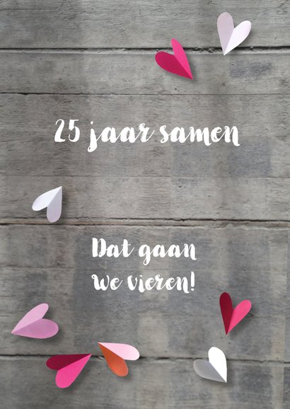 Uitnodiging jubileum hart hout 2