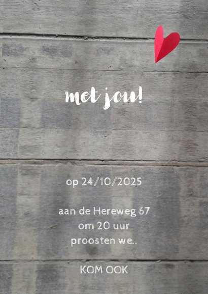 Uitnodiging jubileum hart hout 3