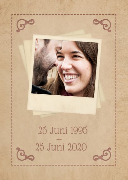 Uitnodiging jubileum klassieke poster 25 jaar getrouwd 2