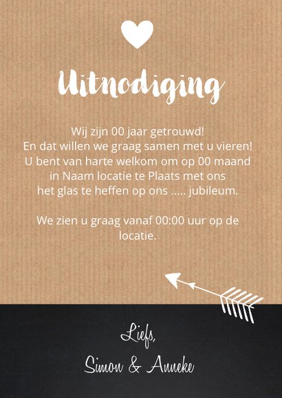 Uitnodiging jubileum kraft fotocollage 3