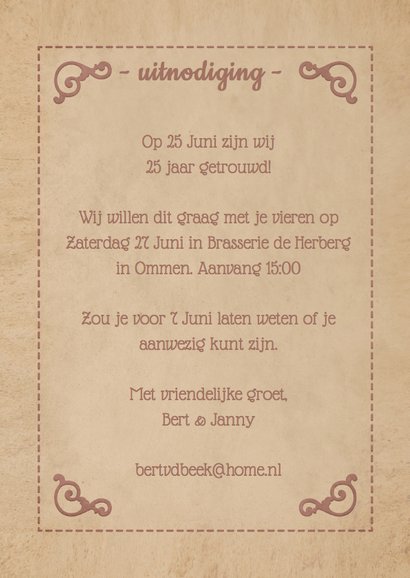 Uitnodiging Jubileum poster 1LS3 3