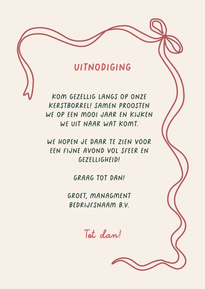 Uitnodiging kerst borrel doodle cocktails 3