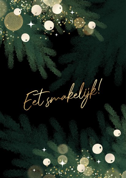 Uitnodiging kerst menu stijlvol diner 2