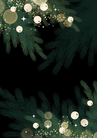 Uitnodiging kerst menu stijlvol diner Achterkant