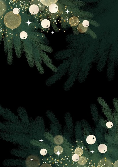 Uitnodiging kerst menu stijlvol diner Achterkant