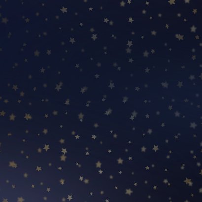 Uitnodiging kerstborrel goud met sterren Achterkant