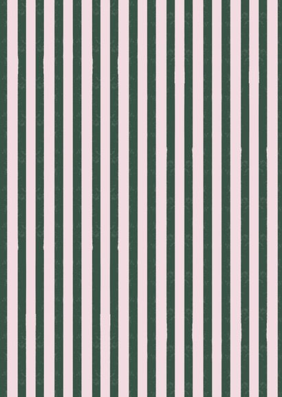 Uitnodiging kerstborrel strepen en strikken Achterkant