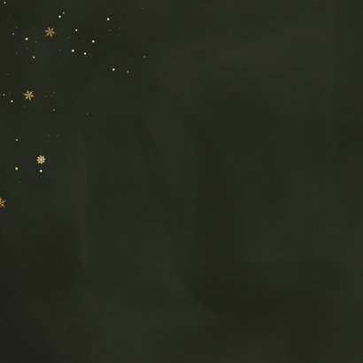 Uitnodiging kerstdiner groen sneeuwvlok goud 2