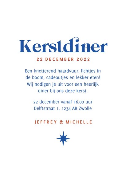 Uitnodiging kerstdiner met modern kerstboompje 3