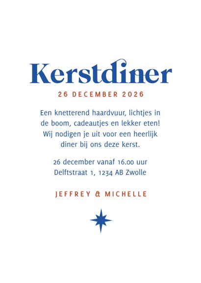 Uitnodiging kerstdiner met modern kerstboompje 3