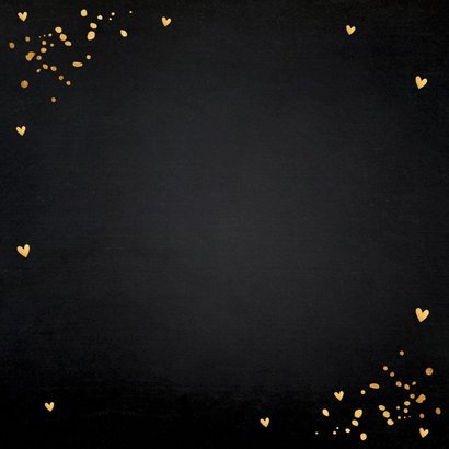 Uitnodiging kerstdiner zwart goudlook confetti 2