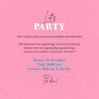 Uitnodiging kerstfeest party kerstballen kleurrijk trend 3