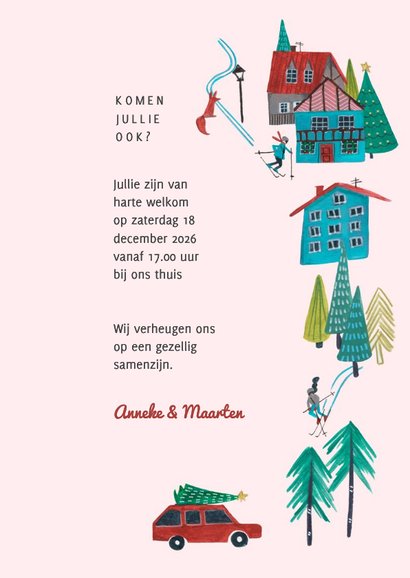 Uitnodiging kerstfeest ski dorp 3