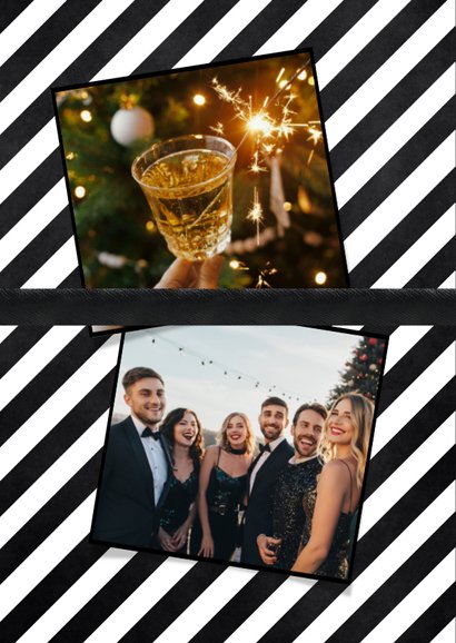 Uitnodiging kerstgala of chic kerstdiner vlinderstrikje 2