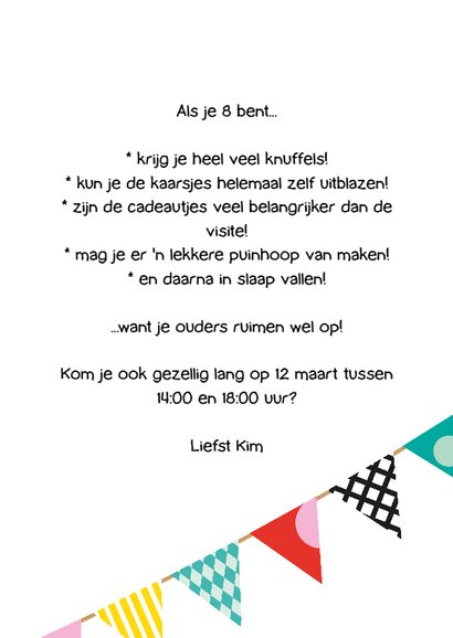 Uitnodiging kinderfeestje beer 3