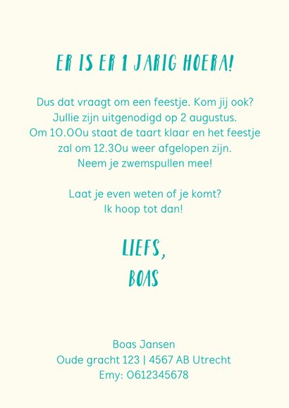 Uitnodiging kinderfeestje diep in de zee 3