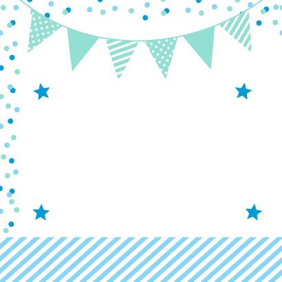 Uitnodiging kinderfeestje foto vakken blauw 2
