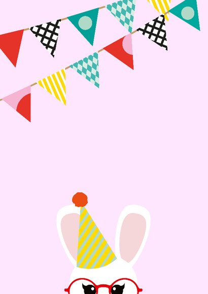 Uitnodiging kinderfeestje konijn 2