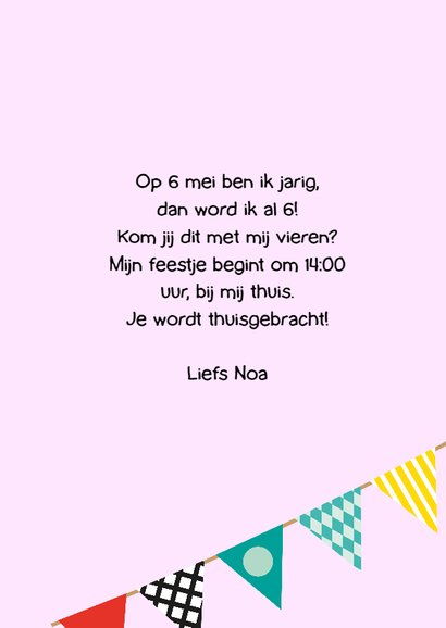 Uitnodiging kinderfeestje konijn 3
