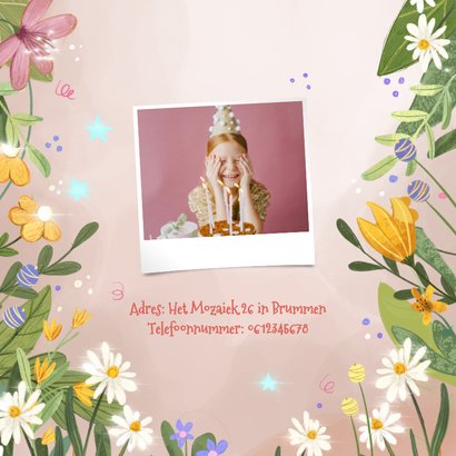 Uitnodiging kinderfeestje met glitter unicorn! 2